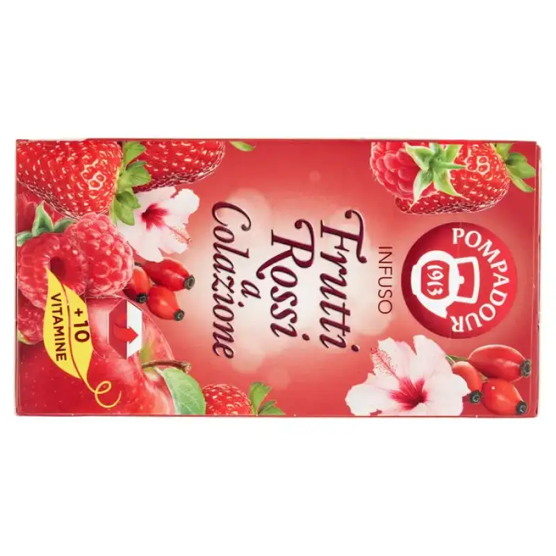 Pompadour Infuzie de Fructe Rosii pentru Micul dejun plicuri 20 x 2,5 g Bax 12 buc.